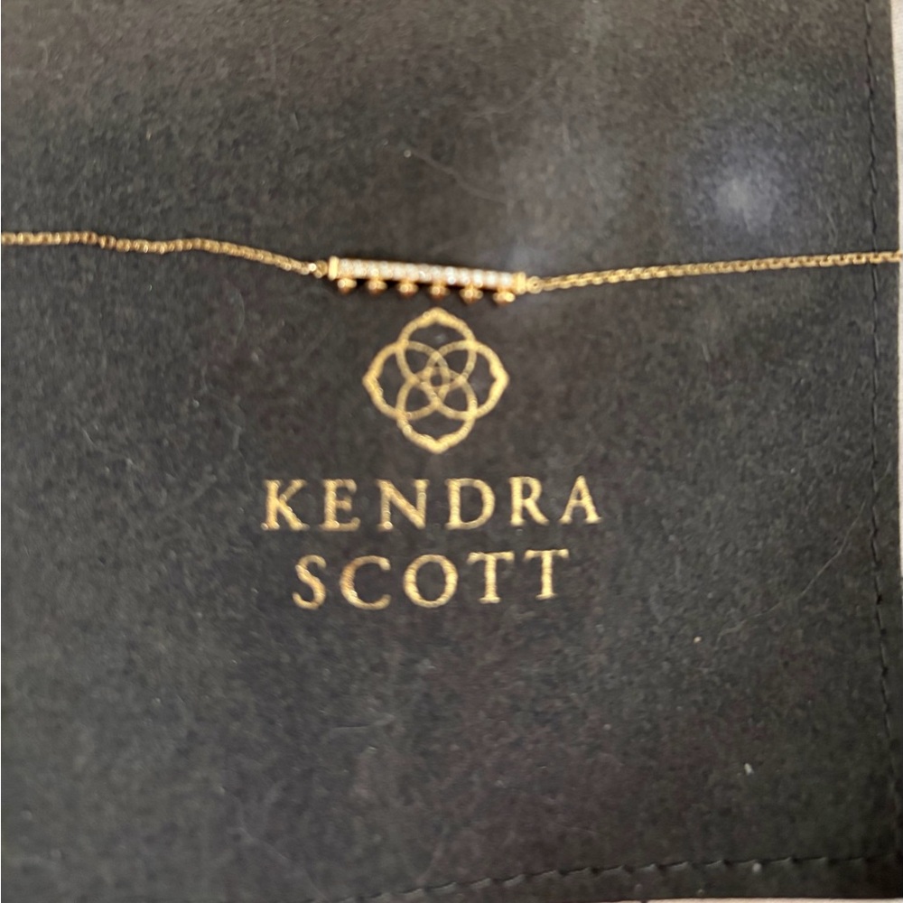 Kendra Scott 14k yellow gold and white diamond Molly bracelet RARE
